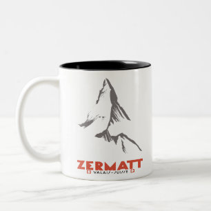 Zermatt, Wallis, Schweiz Zweifarbige Tasse