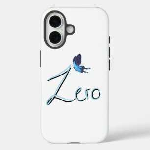 ZERO Blau Schmetterling Schwarz & Blau Gradient iP iPhone 16 Hülle