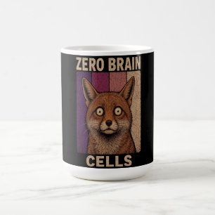 Zero Brain Cells Fuchs Meme – Lustiges Süßes Tier  Kaffeetasse