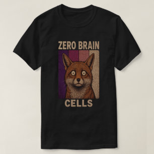 Zero Brain Cells Fuchs Meme – Lustiges Süßes Tier T-Shirt