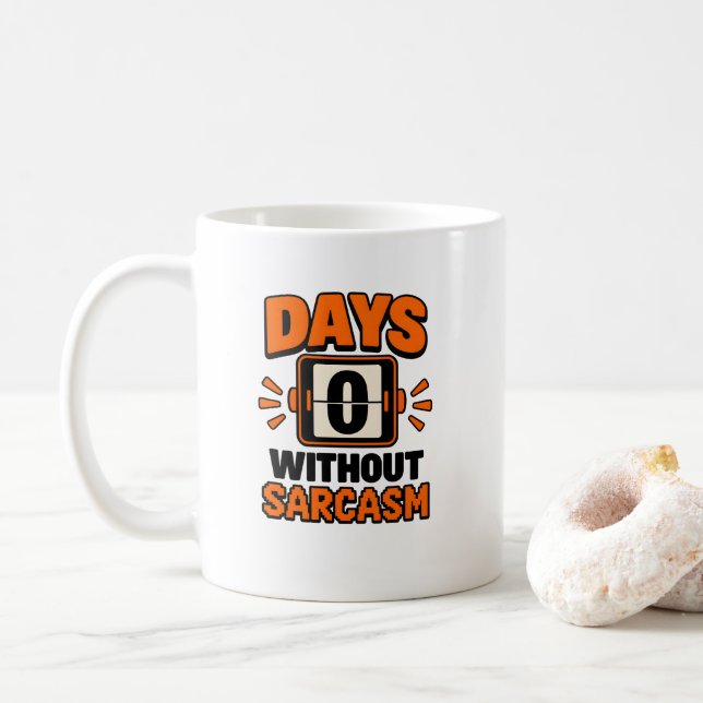 Zero Day Sarkasmus-Meter-Scoreboard Kaffeetasse (Mit Donut)