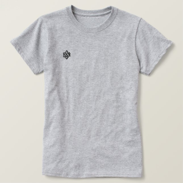 ZERO DESIGN BESTICKTES T-Shirt (Design vorne)