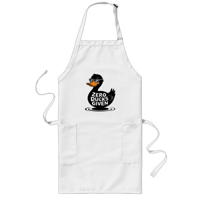 Zero Ducks gegeben - Funny Cool Duck Design Lange Schürze (Vorne)