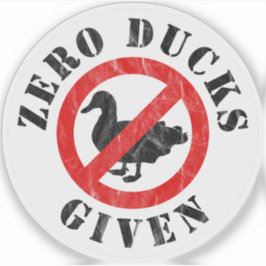 Zero Ducks gegeben - v2 (schwarz) Aufkleber
