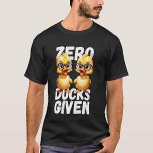 Zero Ducks mit lustigem Niedlich Duck Puck Design T-Shirt