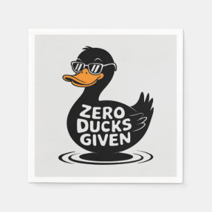 Zero Enten gegeben - Lustiges cooles Enten-Design Serviette