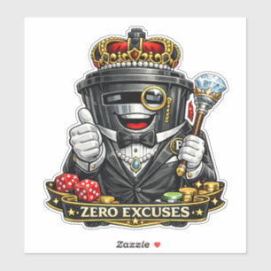 Zéro Excuse - Autocollant Étanche pour Poubelle à