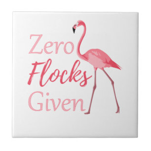 Zero Flocks gegeben Funny Flamingo Fliese