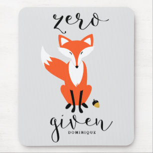 Zero Fox angesichts der lustigen Pun Personalisier Mousepad
