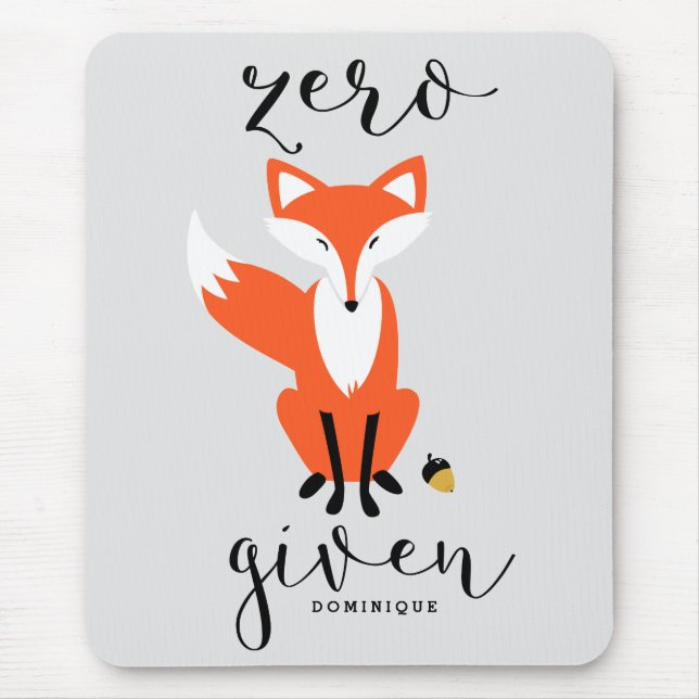 Zero Fox angesichts der lustigen Pun Personalisier Mousepad (Vorne)