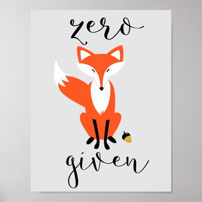 Zero Fox angesichts der lustigen Puppe Gray Poster (Vorne)
