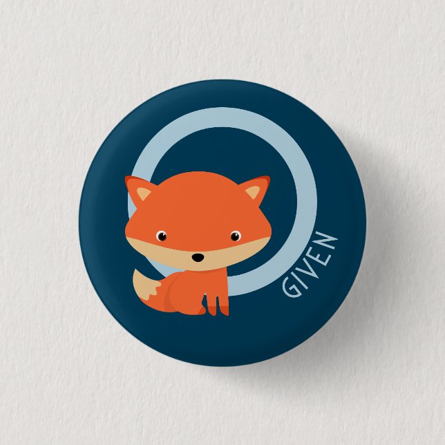 Zero Fox gegeben - niedlicher sarkastischer Rotfuc Button (Vorderseite)