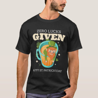 Zero Glück gegeben Lustiger St. Patrick's Day St P T-Shirt