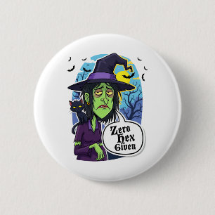 Zero Hex übergab lustiges Hexenkloster-T-Shirt Button