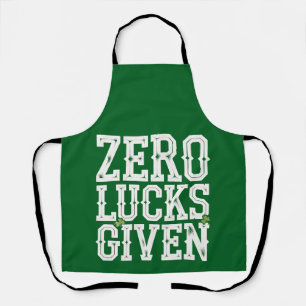 Zero Lucks gegeben Funny St Patrick's Day Irish Schürze