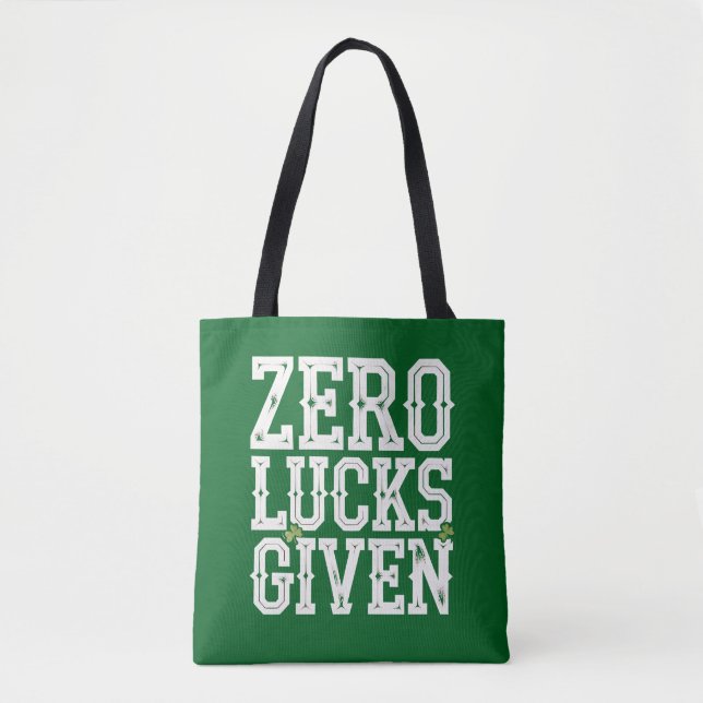 Zero Lucks gegeben Funny St Patrick's Day Irish Tasche (Vorderseite)