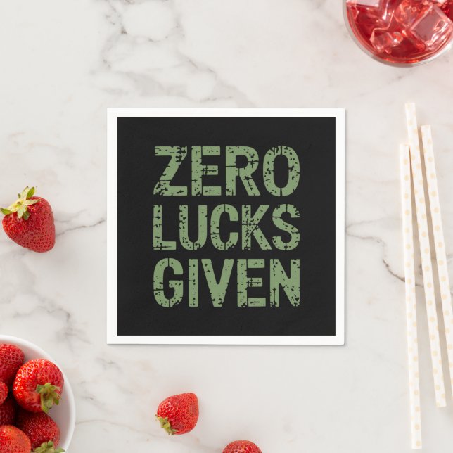 Zero Lucks verabreicht St Paddy's Day Unglaublich  Serviette (Beispiel)