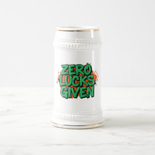 Zero Lucks zum St. Patrick's Day Bierglas