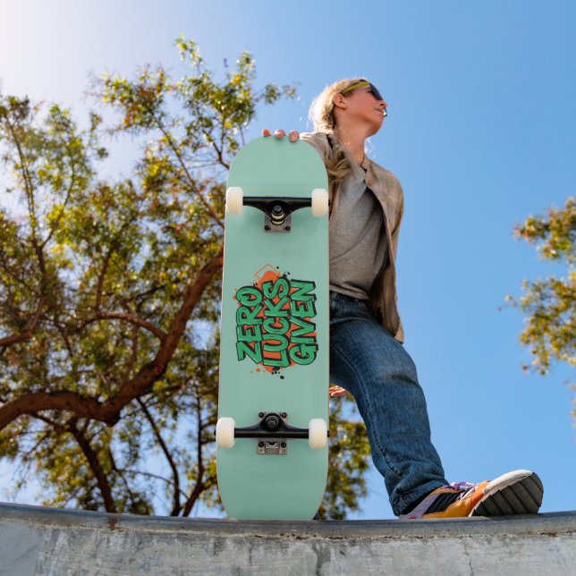 Zero Lucks zum St. Patrick's Day Skateboard (Außenbereich 1)
