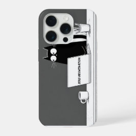 Zero Meowtivation Cat – Funny Lazy Work Cartoon iPhone 15 Pro Hülle