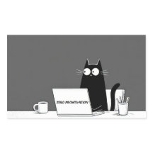 Zero Meowtivation Katze – Lustiger Cartoon über fa