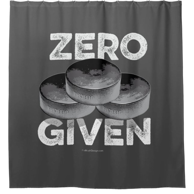 Zero Pucks angesichts (Hockey) Duschvorhang (Vorderseite)