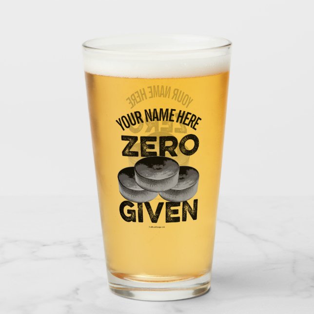 Zero Pucks gegeben (Hockey) Glas (Vorne (Gefüllt))