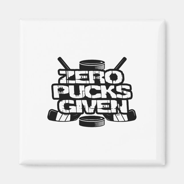 Zero Pucks Given Lustiger Eishockey  Magnet (Vorne)