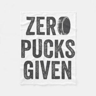 Zero Pucks Given Sarkastische Erwachsenen-Hockey-H Fleecedecke