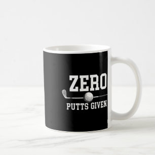 Zero Putts gegebene Golfer Golfspieler Witze Lusti Kaffeetasse