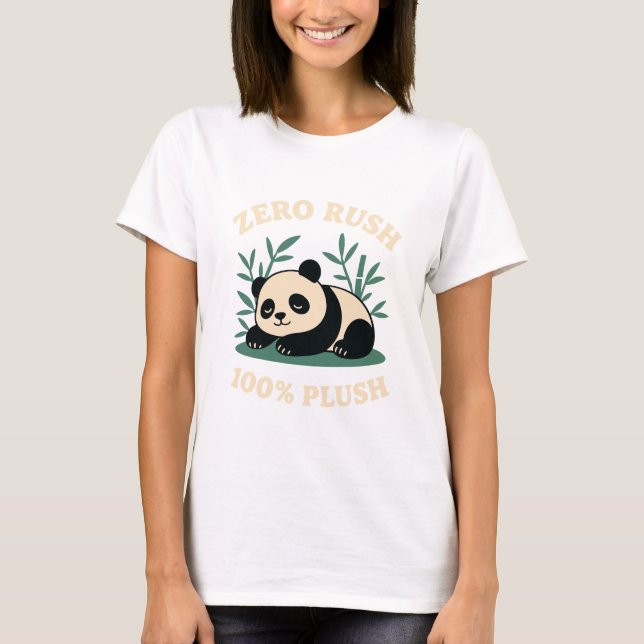 Zero Rush – 100% Plush Lazy Panda T-Shirt (Devant)