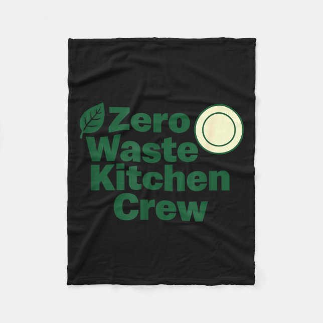 Zero Waste Kitchen Crew Sustainability Design  Fleecedecke (Vorderseite)