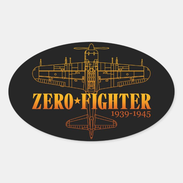 ZEROFIGHTER4 OVALER AUFKLEBER (Vorderseite)