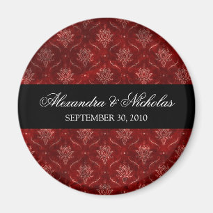 Zerquetschter roter Samt-Gastgeschenk Magnet