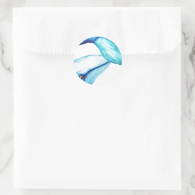 Zerquetschter Wal Runder Aufkleber (Tasche)