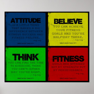 Zerrissen für Fitness zitiert Collage Poster