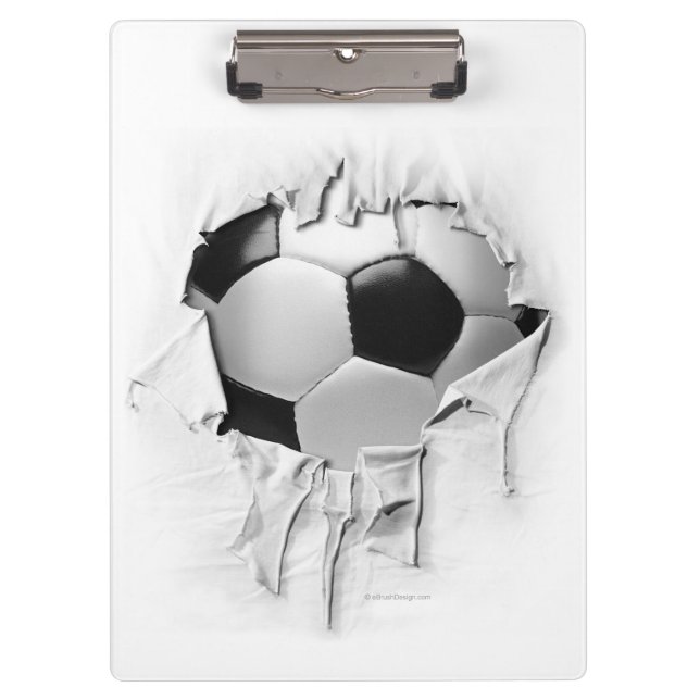 Zerrissen Fußball Klemmbrett (Vorderseite)