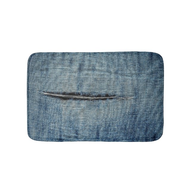 Zerrissene Jeans Badematte (Vorderseite)
