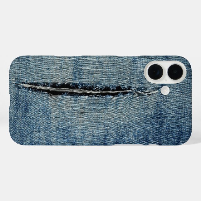 Zerrissene Jeans iPhone 16 Plus Hülle (Rückseite (Horizontal))