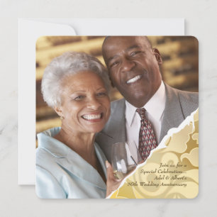 Zerrissene Ränder Foto-Jubiläumseinladung Einladung