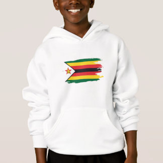Zerrissene simbabwische Flagge Kinder Hoodie