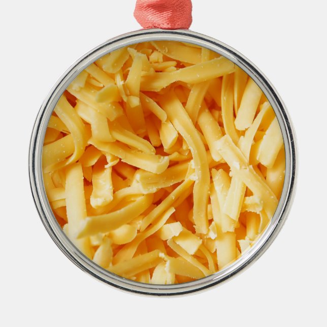 Zerrissener Cheddar-Käse Ornament Aus Metall (Vorne)