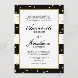Zerrstreifen Elegante Einladung zur Hochzeit