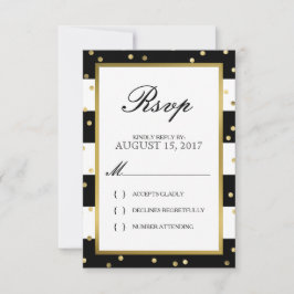 Zerrstreifen | Elegante Wedding RSVP Card Karte