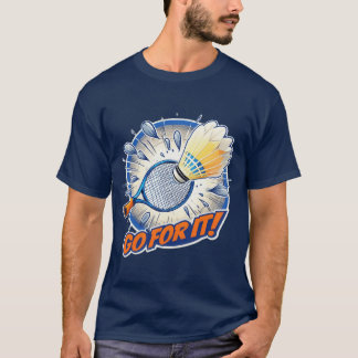 Zerschlagen! Comic Style Badminton T - Shirt