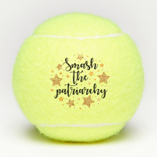 Zerschlagen Sie das Patriarchat! Tennisbälle (Vorderseite)