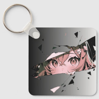 Zerschlagene Anime-Mädchen-Augen-Ästhetik Schlüsselanhänger
