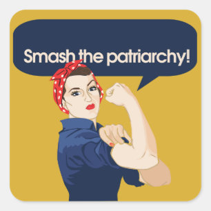 Zerschlagt das Patriarchat-feministische Sprichwor Quadratischer Aufkleber