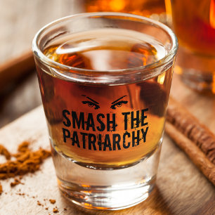 Zerschlagt den Patriarchat Feminist Schnapsglas