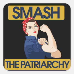 Zerschlagung des Patriarchats Quadratischer Aufkleber